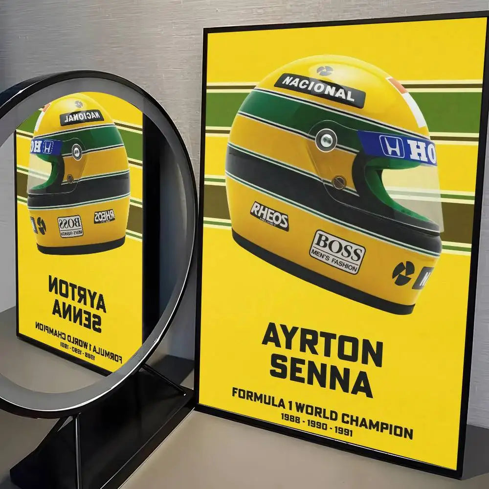 F1 A-Ayrton Senna racer Posters