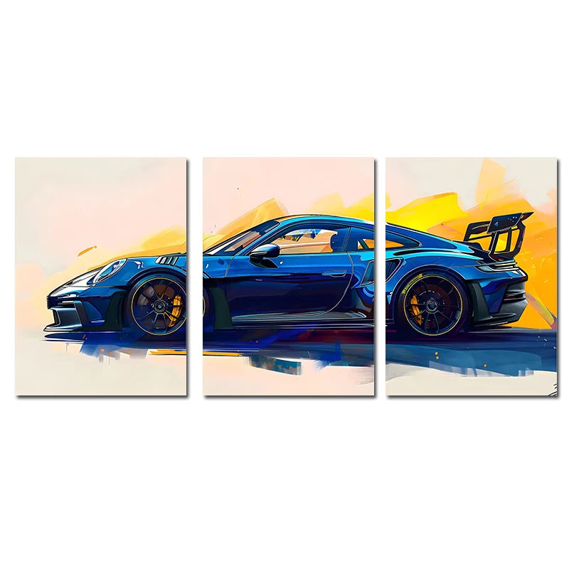 3Pcs Supercar Posters
