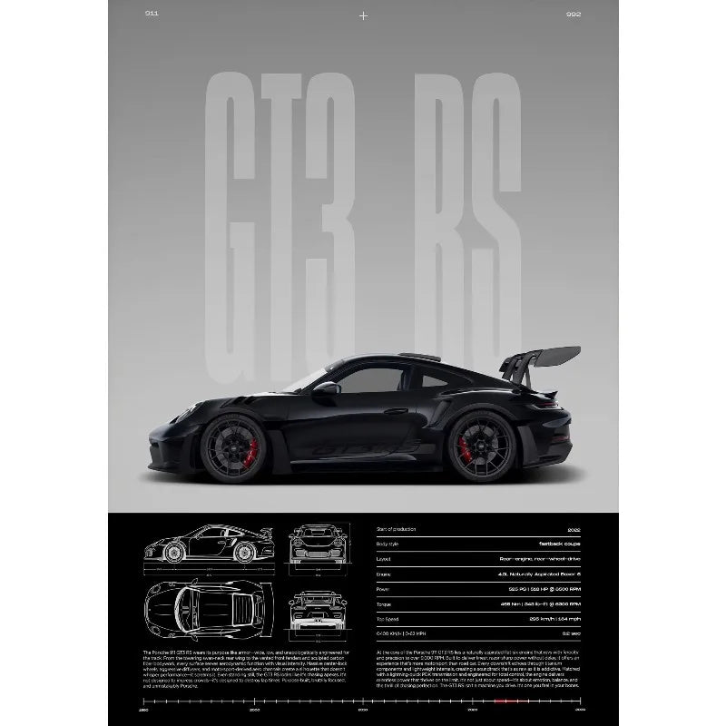 GT3-RS Supercar Poster