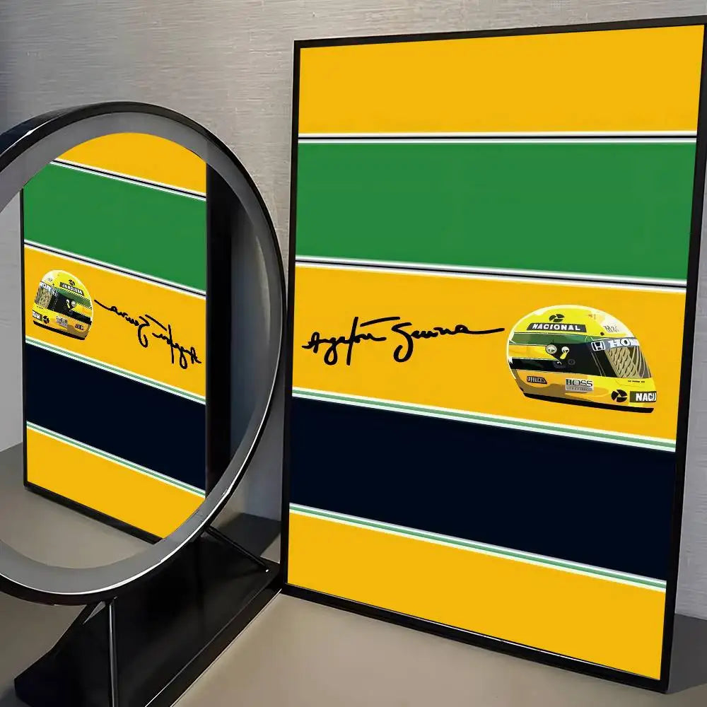 F1 A-Ayrton Senna racer Posters