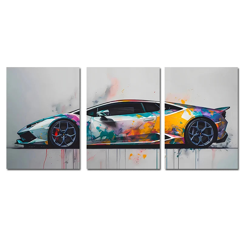 3Pcs Supercar Posters
