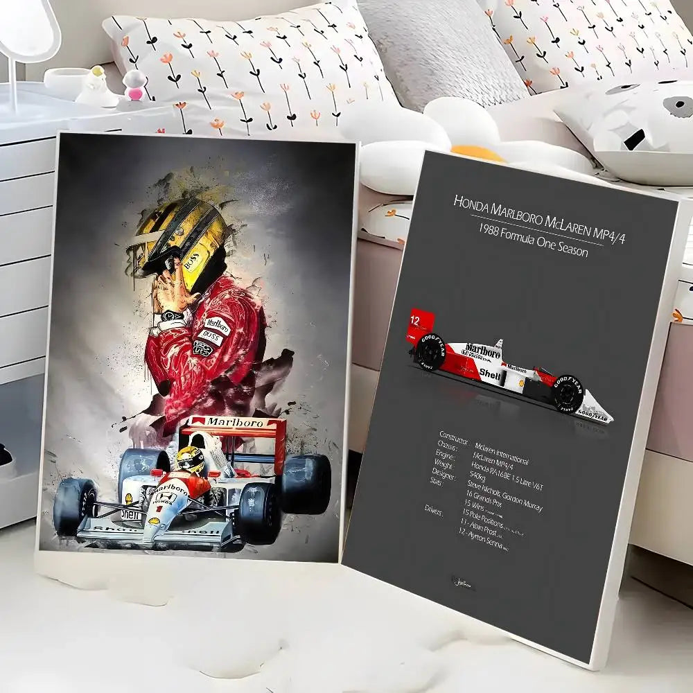 F1 A-Ayrton Senna racer Posters