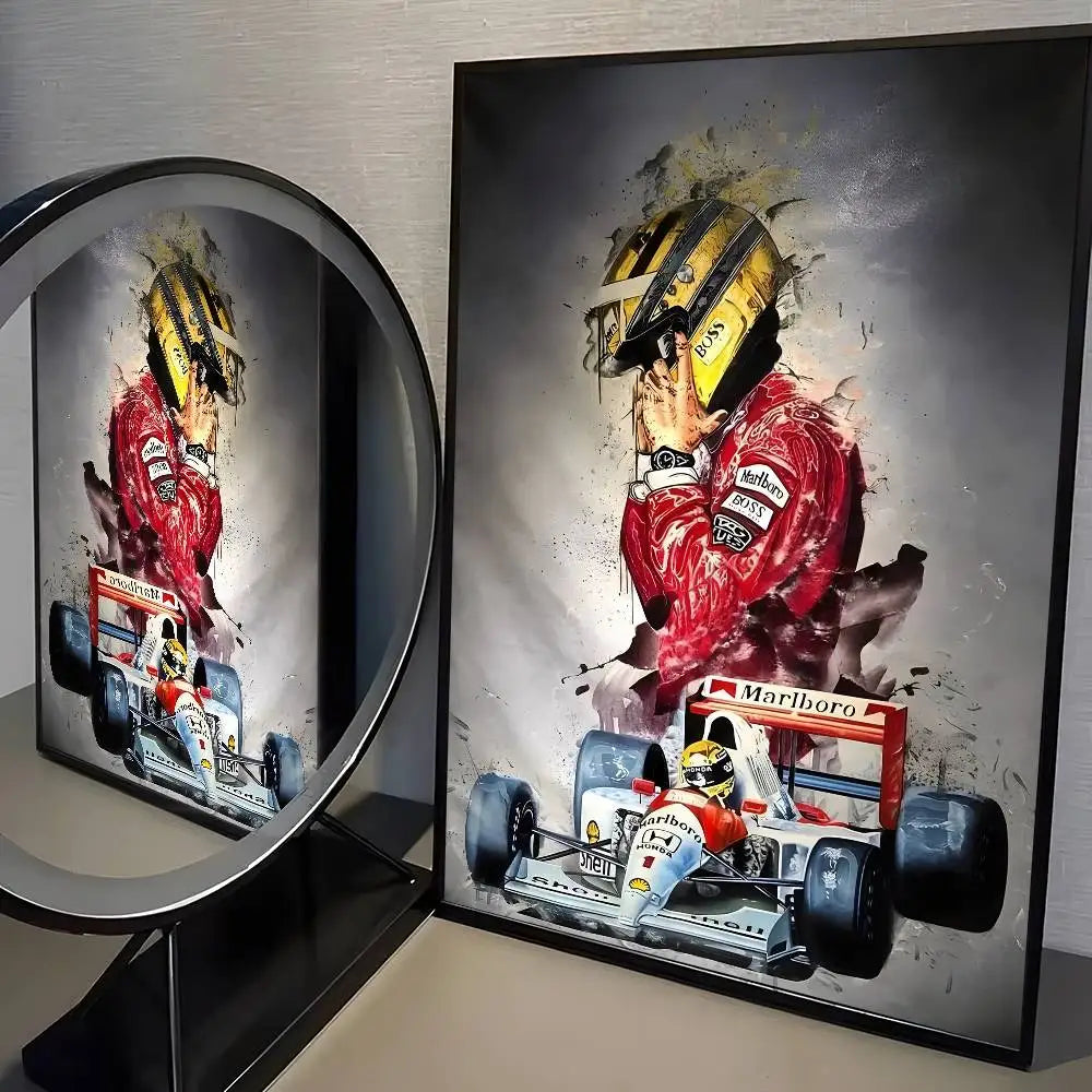 F1 A-Ayrton Senna racer Posters