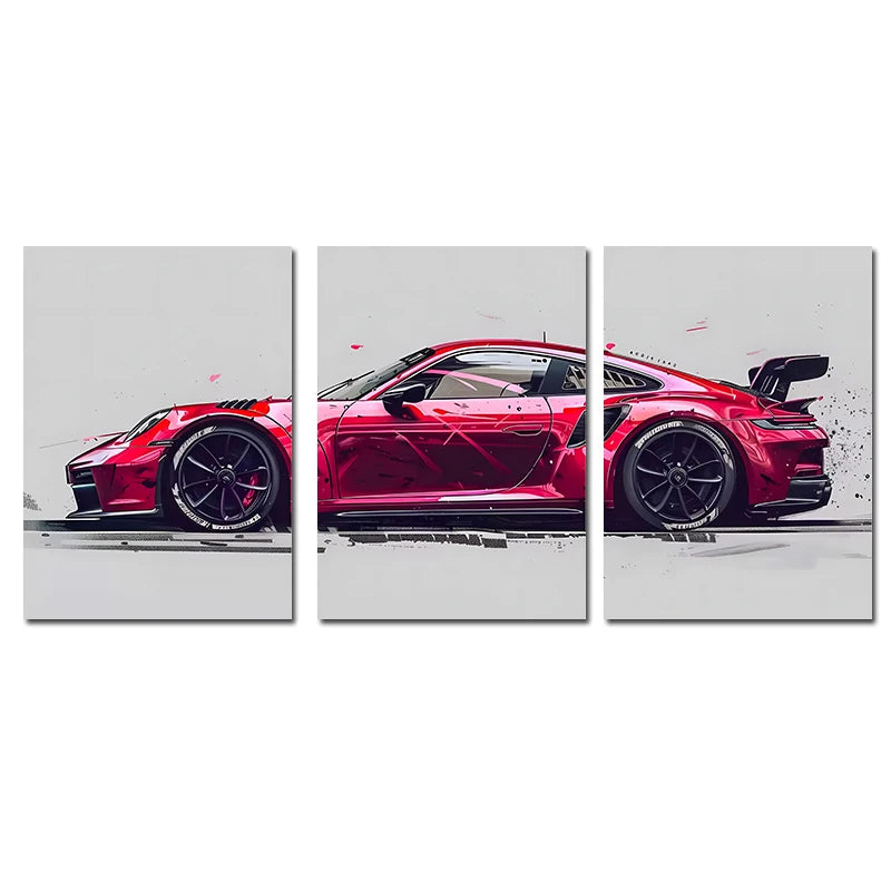 3Pcs Supercar Posters