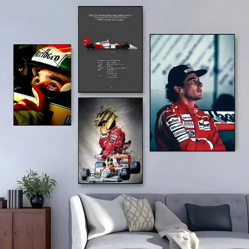 F1 A-Ayrton Senna racer Posters