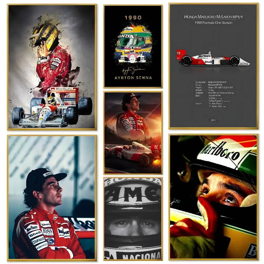 F1 A-Ayrton Senna racer Posters