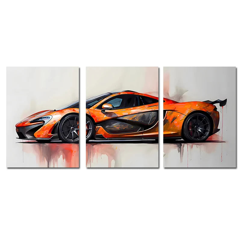 3Pcs Supercar Posters