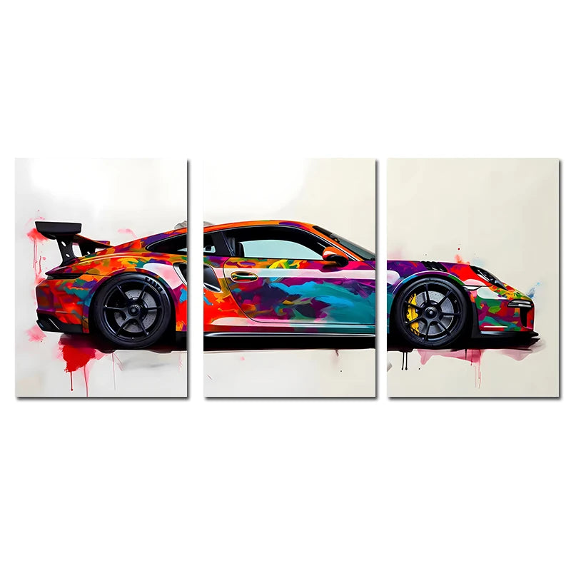 3Pcs Supercar Posters