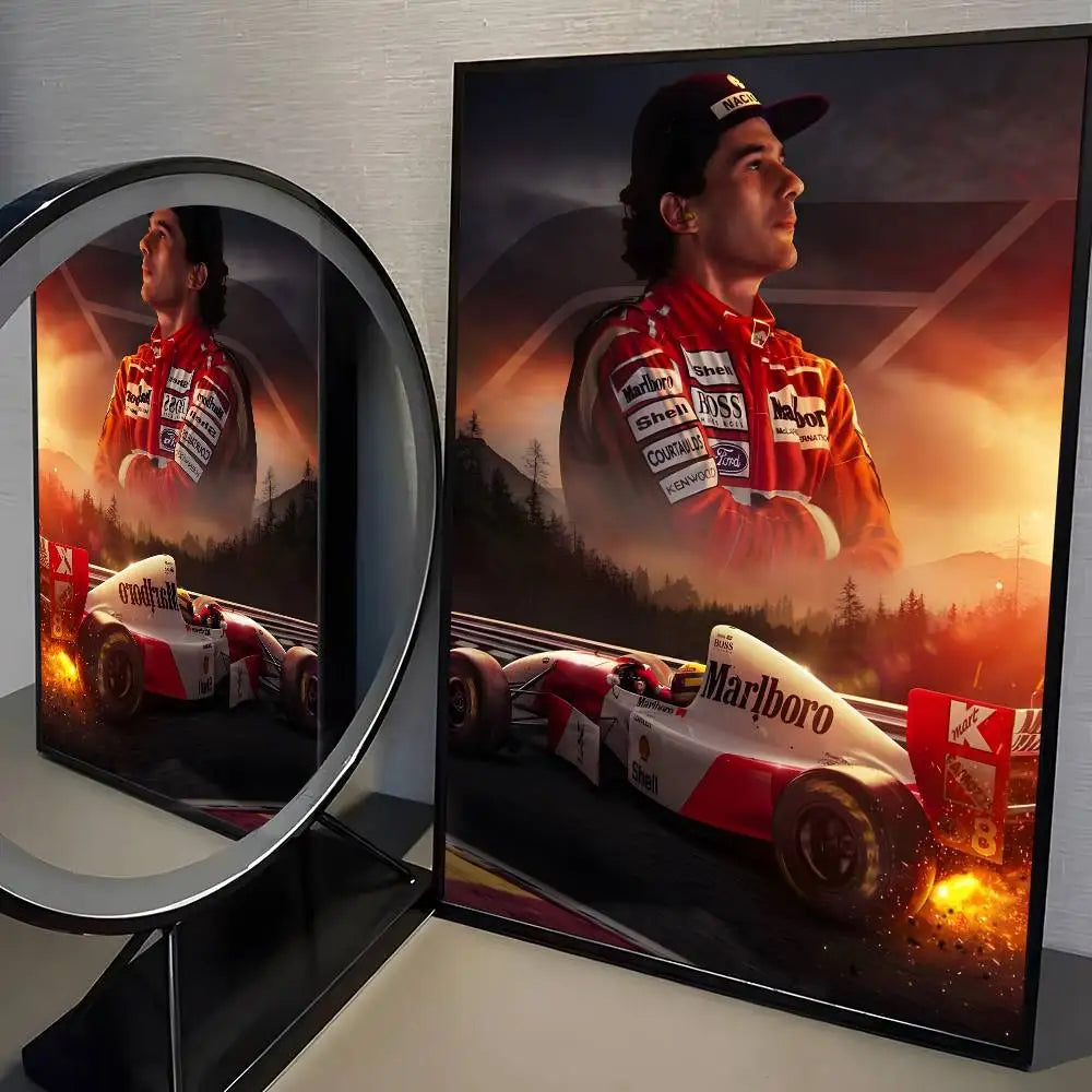 F1 A-Ayrton Senna racer Posters