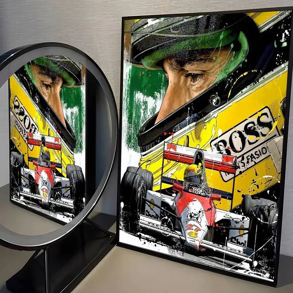 F1 A-Ayrton Senna racer Posters